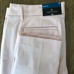 Worthington Ankle Dress Pants - Size 12, Light Pink